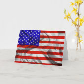 Sterren en stripes Vlag Wenskaart Zijderzijde Kaart (Gele Bloem)