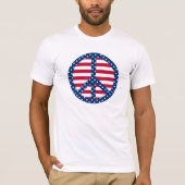 Sterren en Stripes Vredessymbool T-Shirt (Voorkant)