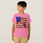 Sterren en stripes Zijde Vlag T-Shirt (Voorkant volledig)