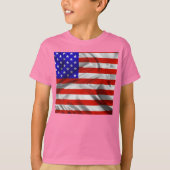Sterren en stripes Zijde Vlag T-Shirt (Voorkant)