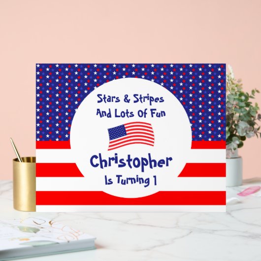 sterren en strips 1e verjaardag acryl bord (Huwelijk)