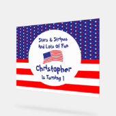 sterren en strips 1e verjaardag acryl bord (Hoek)