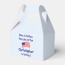 sterren en strips 1e verjaardag bedankdoosjes