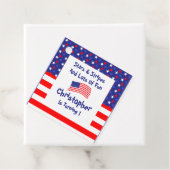 sterren en strips 1e verjaardag bedankjes labels (In situ)