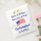 sterren en strips 1e verjaardag bedankzakje (Gezegeld)