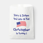 sterren en strips 1e verjaardag bedankzakje (Voorkant)
