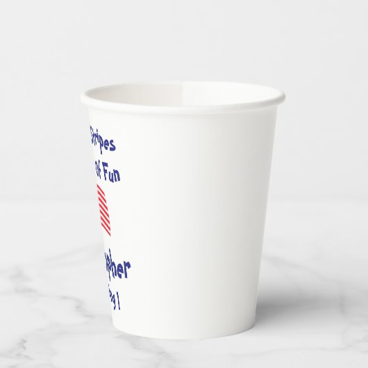 sterren en strips 1e verjaardag papieren bekers (Links)