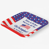 sterren en strips 1e verjaardag papieren bordje (Gebogen)