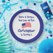 sterren en strips 1e verjaardag papieren bordje (Feest)