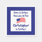 sterren en strips 1e verjaardag servet (Voorkant)
