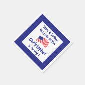 sterren en strips 1e verjaardag servet (Hoek)