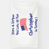 sterren en strips 1e verjaardag spandoek (Verticaal)