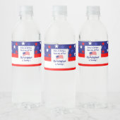 sterren en strips 1e verjaardag waterfles etiket (Flessen)