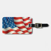 sterren en strips Amerikaanse vlag Bagagelabel (Voorkant horizontaal)