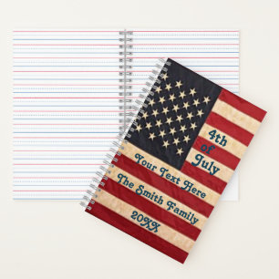 sterren en strips Amerikaanse vlag Notitieboek