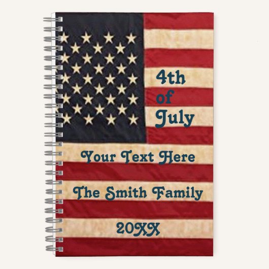 sterren en strips Amerikaanse vlag Notitieboek (Voorkant)