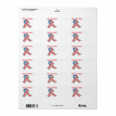 Sterren en strips etiket (Full Sheet)