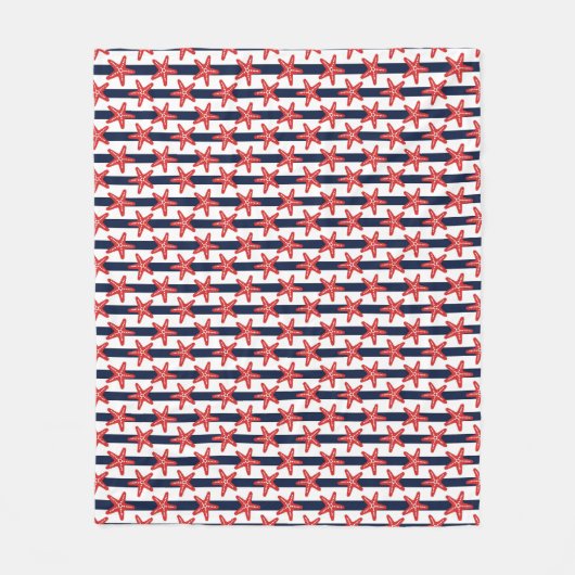Sterren en strips fleece deken (Voorkant)