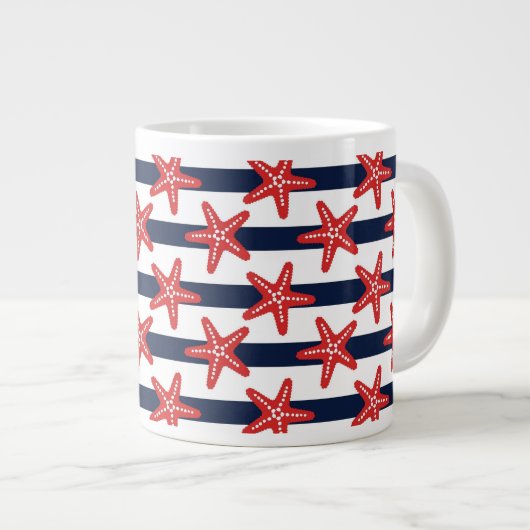 Sterren en strips grote koffiekop (Voorkant rechts)