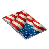 sterren en strips met Amerikaanse vlag Notitieboek (Rechterzijde)