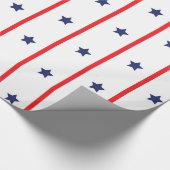 Sterren en strips Onafhankelijkheidsdag Cadeaupapier (Hoek)