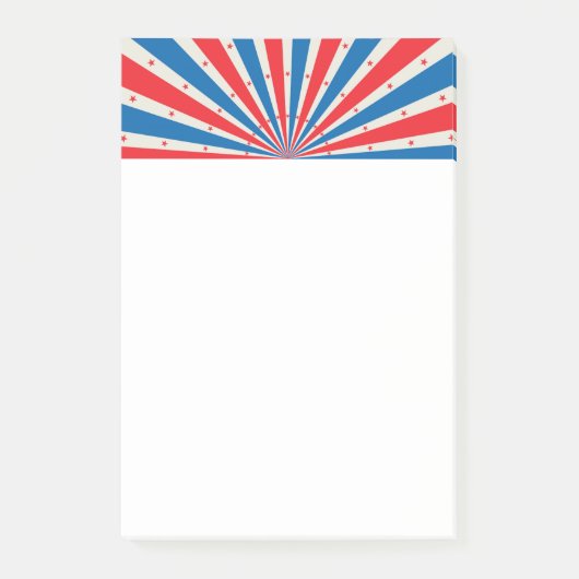 Sterren en strips Onafhankelijkheidsdag Post-it® Notes (Voorkant)
