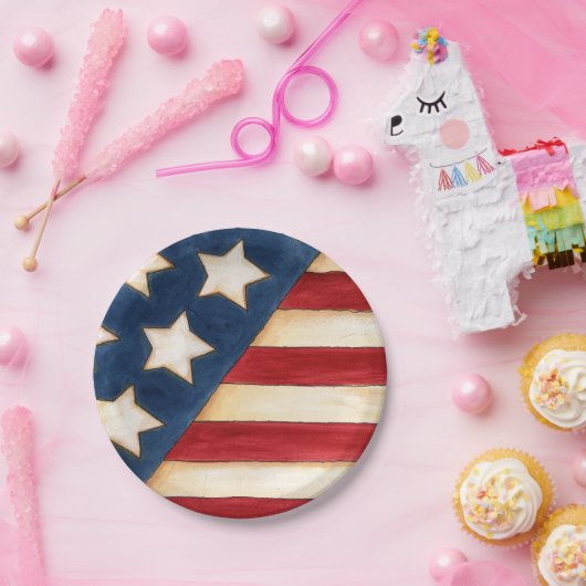 Sterren en strips papieren bordje (Feest)