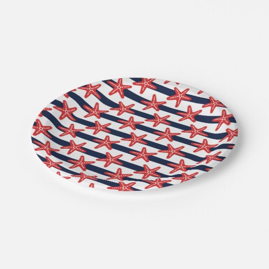 Sterren en strips papieren bordje (Gekanteld)