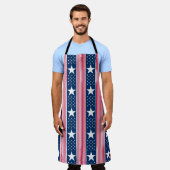 Sterren en strips schort (Gedragen)
