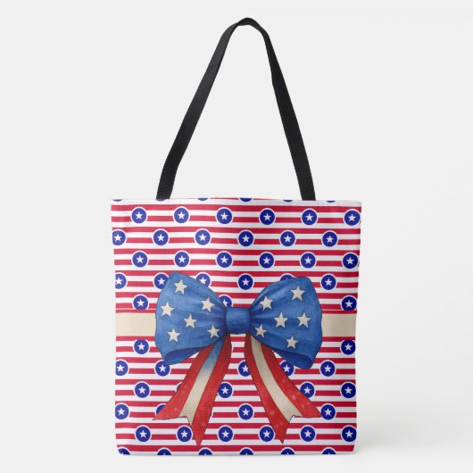 Sterren en strips tote bag (Voorkant)