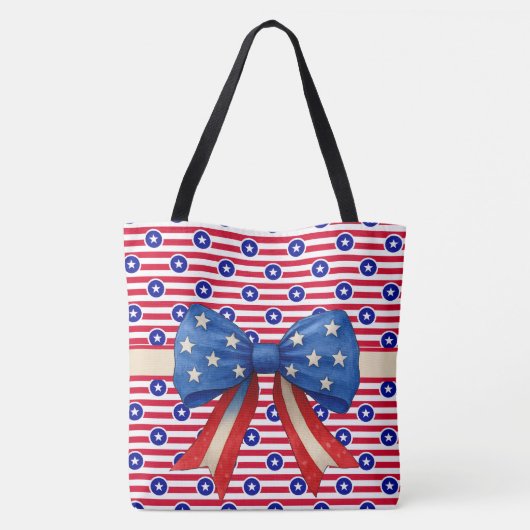 Sterren en strips tote bag (Achterkant)