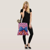 Sterren en strips tote bag (Op model)