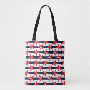 Sterren en strips tote bag