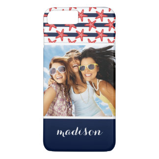 Sterren en strips | Uw foto en naam Case-Mate iPhone Case