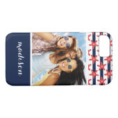 Sterren en strips | Uw foto en naam Case-Mate iPhone Case (Achterkant (Horizontaal))