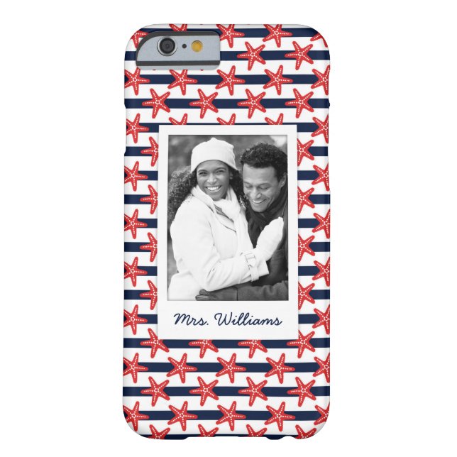 Sterren en strips | Uw foto en naam Case-Mate iPhone Case (Achterkant)