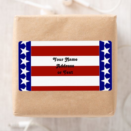 Sterren en strips van rood, wit en blauw etiket (Insitu)