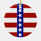 Sterren en strips van rood, wit en blauw keramisch ornament (Voorkant)