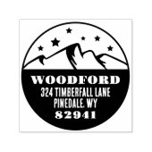 Sterren en Topjes in berggebieden Rustisch Zelfinktende Stempel (Design)