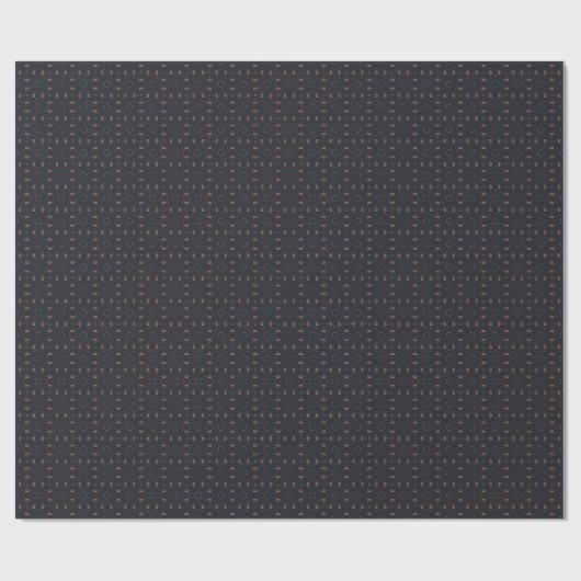 Sterren en uniek ruimteschip patroon cadeaupapier (Vlak)