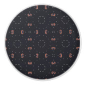 Sterren en uniek ruimteschip patroon keramische knop (Voorkant)