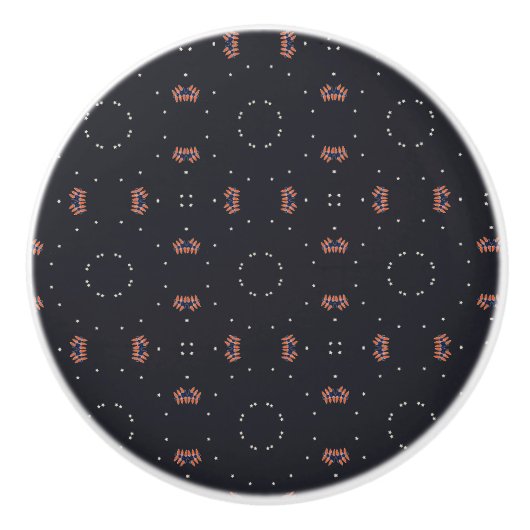 Sterren en uniek ruimteschip patroon keramische knop (Voorkant)