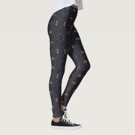 Sterren en uniek ruimteschip patroon leggings