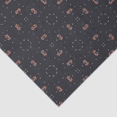 Sterren en uniek ruimteschip patroon tissuepapier (Detail)