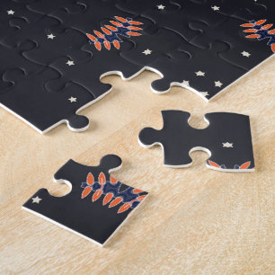 Sterren en unieke ruimteschip patroon puzzel legpuzzel