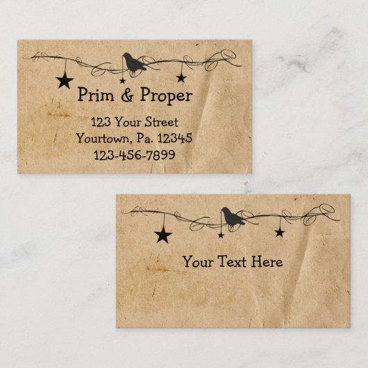 Sterren en Visitekaartje (Voorkant / Achterkant)