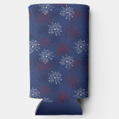 Sterren en vuurwerk: Onafhankelijkheidsdag Seltzer Blikjeskoeler (Achterkant)