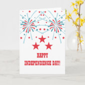 Sterren en vuurwerk Vierde Kaart juli (Gele Bloem)