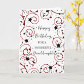 Sterren en wervelingen Kleindochter Verjaardag Kaart (Gele Bloem)