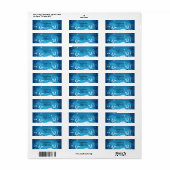 Sterren en woeste blauwe bruiloft etiket (Full Sheet)